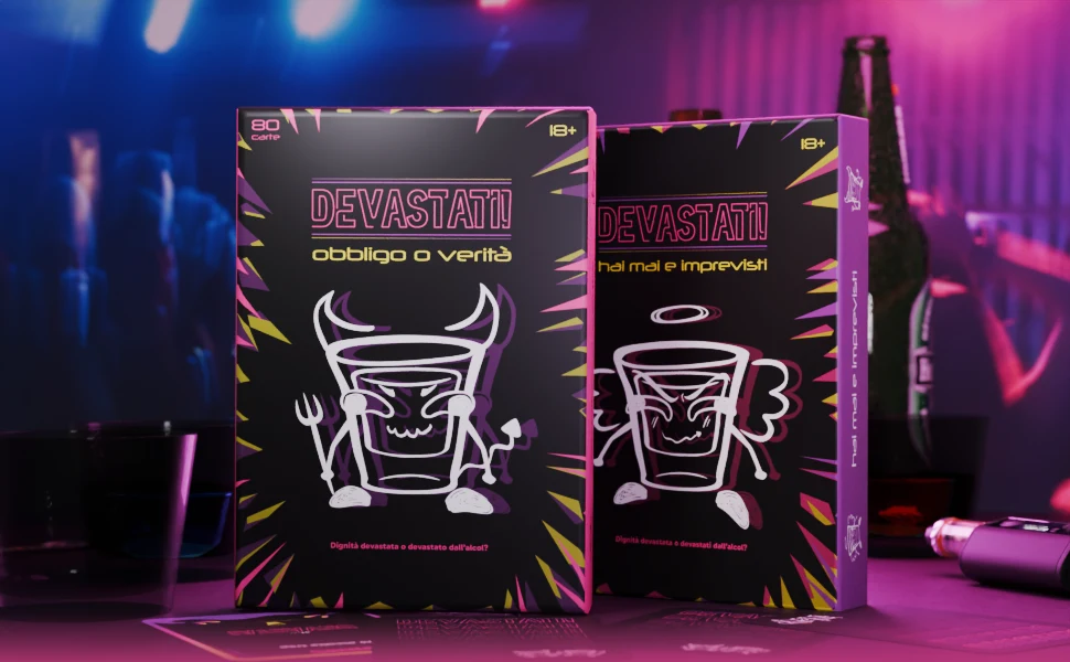 Presentazione gioco da tavolo alcolico Devastati! Obbligo o Verità alcolico + Hai Mai alcolico e imprevisti
